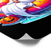 Halloween Ghost Warten Pool Float Fun Pumpkin Poster (Ecke)