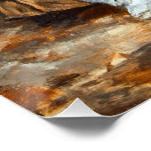 Halloween Ghost Watching TV mit Popcorn Poster (Ecke)