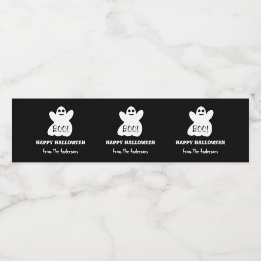 Halloween Ghost Water Flasche Set Wasserflaschenetikett (Einzelnes Label)