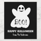 Halloween Ghost Wine Flasche Label Set Weinetikett (Einzelnes Label)
