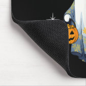 Halloween Ghost Witch Holding Black Cat Funny Hall Mousepad (Ecke)