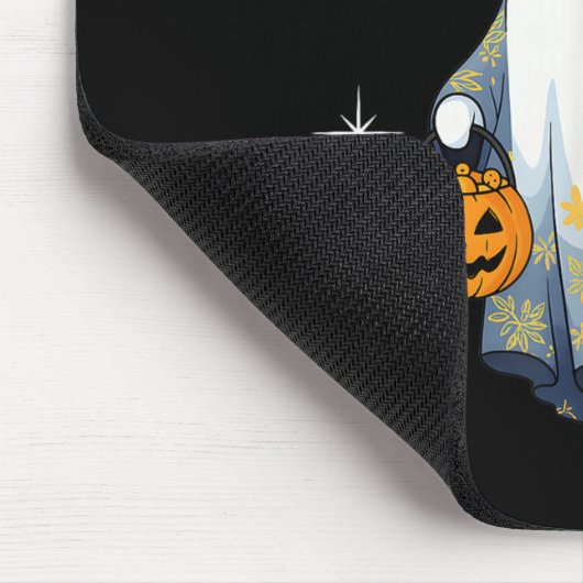 Halloween Ghost Witch Holding Black Cat Funny Hall Mousepad (Ecke)