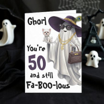 Halloween Ghost Womens Funny Happy 50. Geburtstag