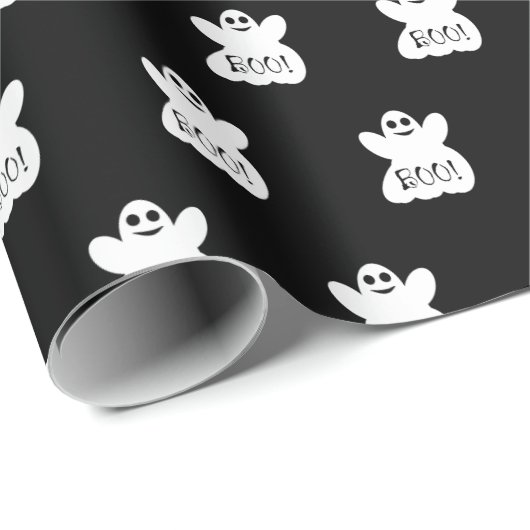 Halloween Ghost Wrapping Paper Geschenkpapier (Rolleneckpunkt)