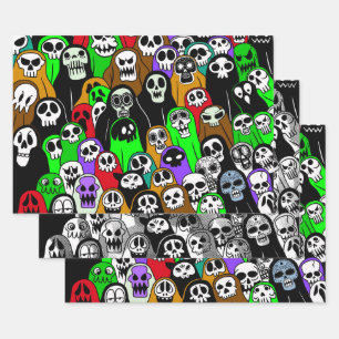 Halloween Ghost Wrapping Paper Sheets Geschenkpapier Set