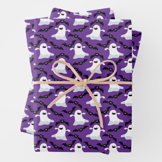 Halloween Ghost Wrapping Paper Sheets Geschenkpapier Set (Beispiel)