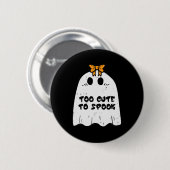 Halloween Ghost zu Niedlich, um Kostümmädchen zu s Button (Vorne & Hinten)
