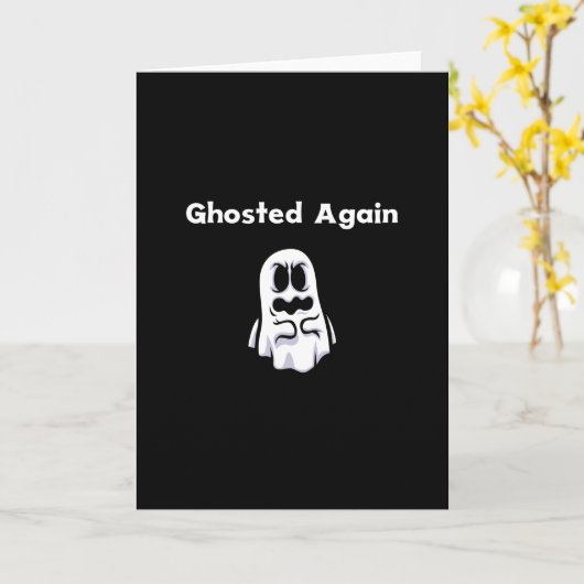 Halloween - Ghosted Again Karte (Gelbe Blume)