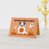 Halloween Ghosted Grußkarte Karte (Gelbe Blume)