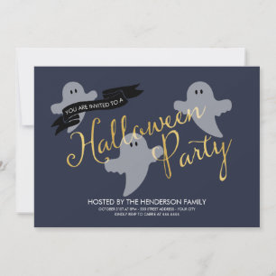 Halloween Ghosties - Einladung Halloween-Party
