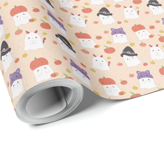 Halloween Ghosties wrapping paper Geschenkpapier (Rolleneckpunkt)
