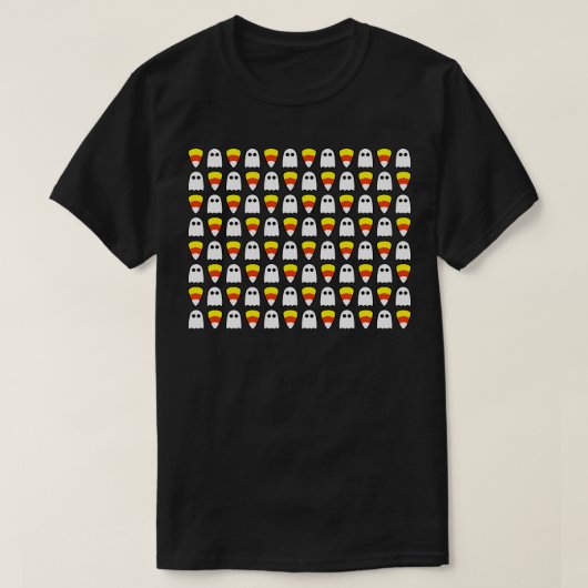 Halloween Ghosts and Candy Corn T-Shirt (Design vorne)