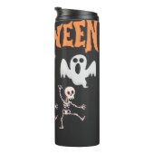 Halloween Ghosts and Dancing Skeletts Shirt Thermosbecher (Nach rechts gedreht)