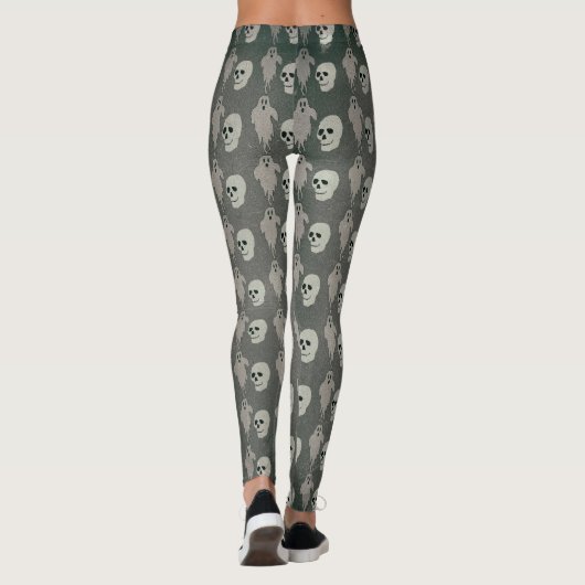 Halloween Ghosts and Skulls Leggings (Rückseite)