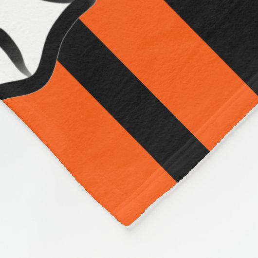 Halloween Ghosts and Stripes Fleece Blanket (Ecke)