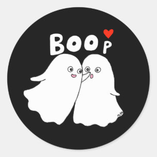 Halloween Ghosts Boo Funny Ghost Boop Gefallen Runder Aufkleber