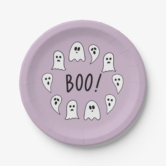 Halloween Ghosts Boo Pappteller (Vorderseite)