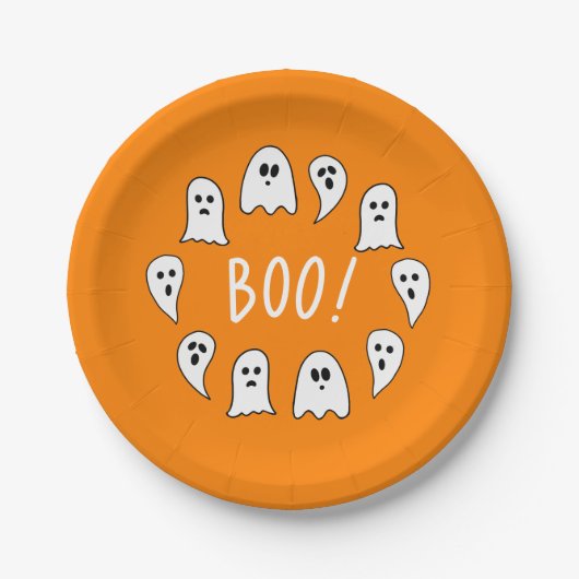 Halloween Ghosts Boo Pappteller (Vorderseite)