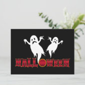 Halloween Ghosts Einladung (Stehend Vorderseite)