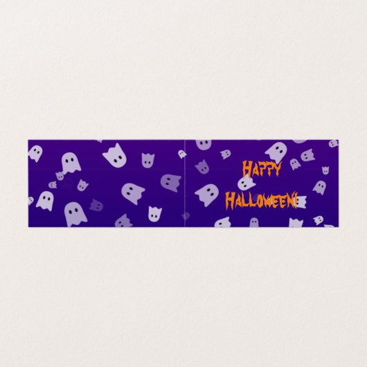 Halloween Ghosts Faltcard (Außenseite Aufgefaltet)