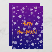 Halloween Ghosts-Flat-Karte (Vorne/Hinten)