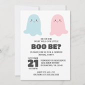 Halloween Ghosts Gender-Party Einladung (Vorderseite)