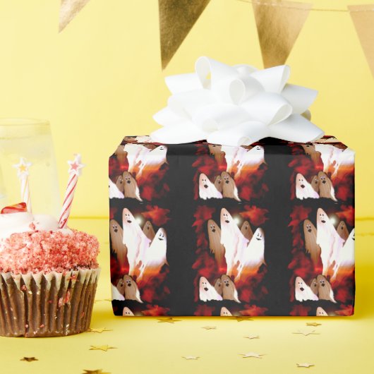 Halloween Ghosts Geschenkpapier (Geburtstagsparty)