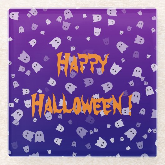 Halloween Ghosts Glasuntersetzer (Vorderseite)