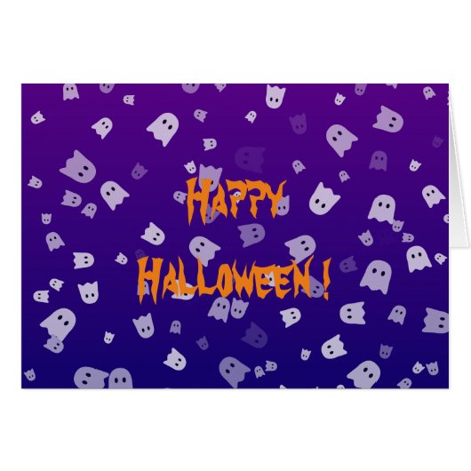 Halloween Ghosts Grußkarte (Vorderseite (Horizontal))