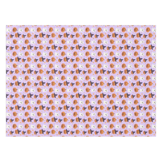 Halloween Ghosts & Jack-O-Lanterns Tischdecke (Vorderseite (Horizontal))