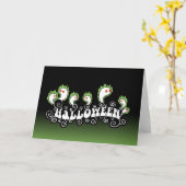 Halloween Ghosts Karte (Gelbe Blume)