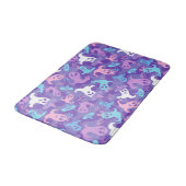 Halloween Ghosts Lila Bath Mat Badematte (Schrägansicht)