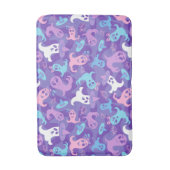 Halloween Ghosts Lila Bath Mat Badematte (Vorderseite Vertikal)