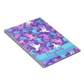 Halloween Ghosts Lila Personalisiertes Notebook Notizblock (Rechte Seite)