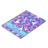 Halloween Ghosts Lila Personalisiertes Notebook Notizblock (Linke Seite)