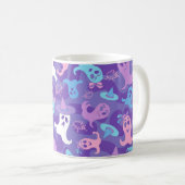 Halloween Ghosts Lila Tasse Cup (VorderseiteRechts)