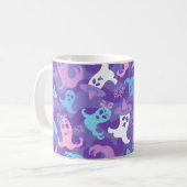 Halloween Ghosts Lila Tasse Cup (Vorderseite Links)
