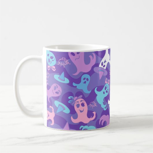 Halloween Ghosts Lila Tasse Cup (Links)