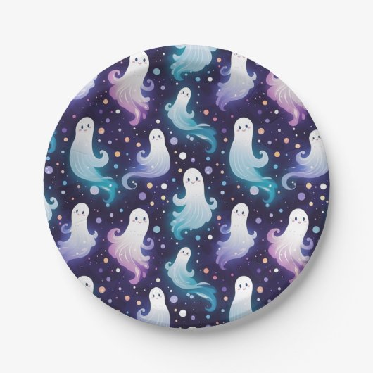 Halloween Ghosts Little Boo! Pappteller (Vorderseite)