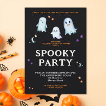 Halloween Ghosts Moon Stars Family Zuhause Party S