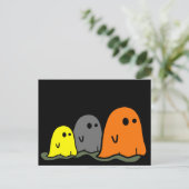 Halloween Ghosts Niedlich Postcard Postkarte (Stehend Vorderseite)