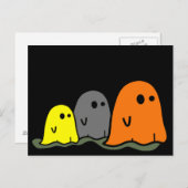 Halloween Ghosts Niedlich Postcard Postkarte (Vorne/Hinten)