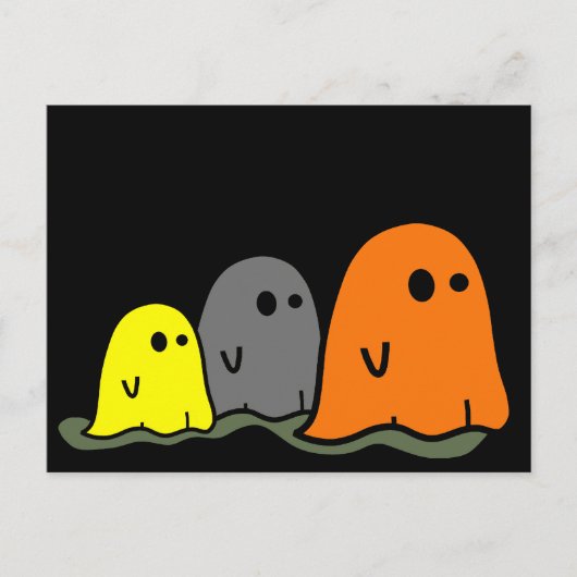 Halloween Ghosts Niedlich Postcard Postkarte (Vorderseite)