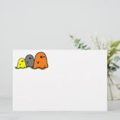 Halloween Ghosts Niedlich Stationery Briefpapier (Stehend Vorderseite)
