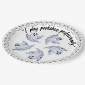 Halloween Ghosts on Pappteller (Schrägansicht)