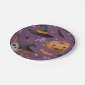 Halloween Ghosts Pappteller (Schrägansicht)