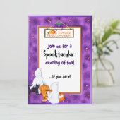 Halloween Ghosts-Party Einladung (Stehend Vorderseite)