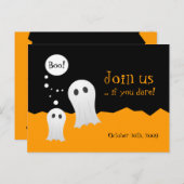 Halloween Ghosts-Party Einladung (Vorne/Hinten)