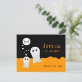 Halloween Ghosts-Party Einladung (Stehend Vorderseite)