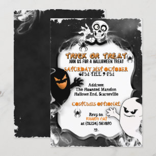 Halloween Ghosts-Party Einladungen